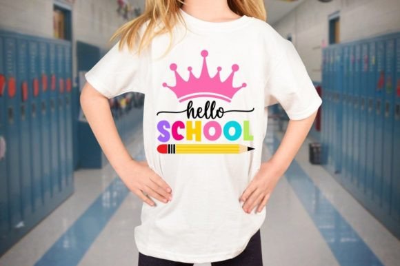 Hello School SVG for Crafts and Graphics