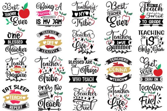 School Svg Bundle, Teacher Svg Graphics