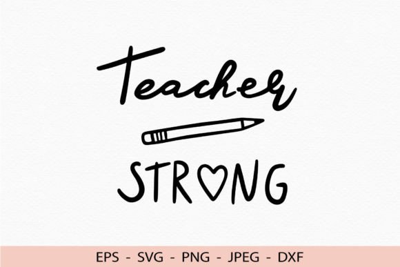 Teacher SVG Pencil School Dxf Lettering